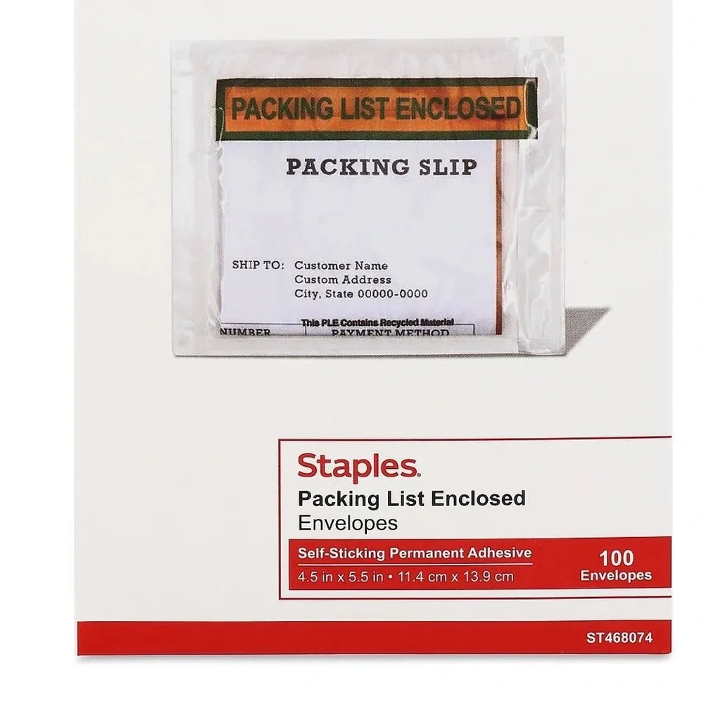 Office Supplies. Paper Clips & Shipping Label Envelopes.